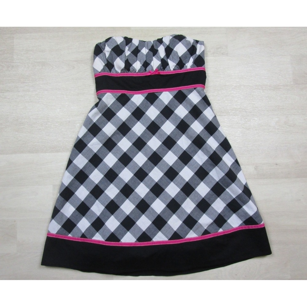 Vintage Y2K Heart Soul Strapless Micro Mini Dress (M) Party Emo Punk
